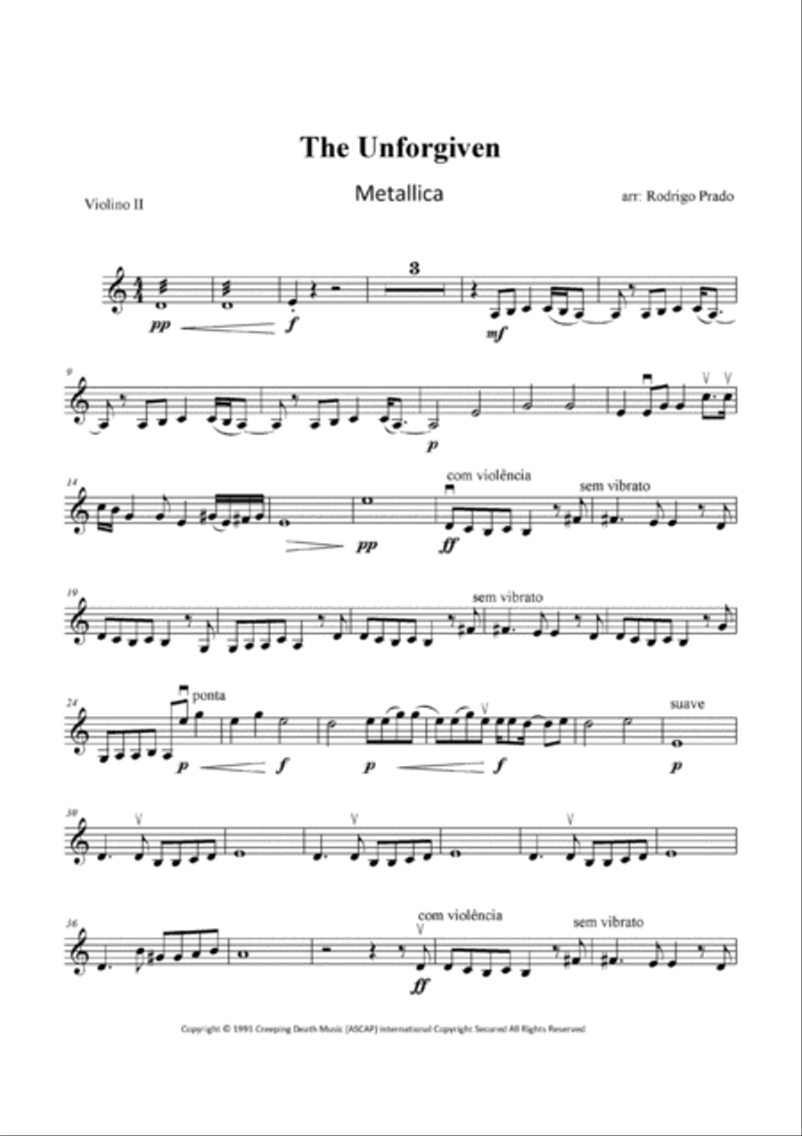 The Unforgiven String Quartet scores gallery preview page 3