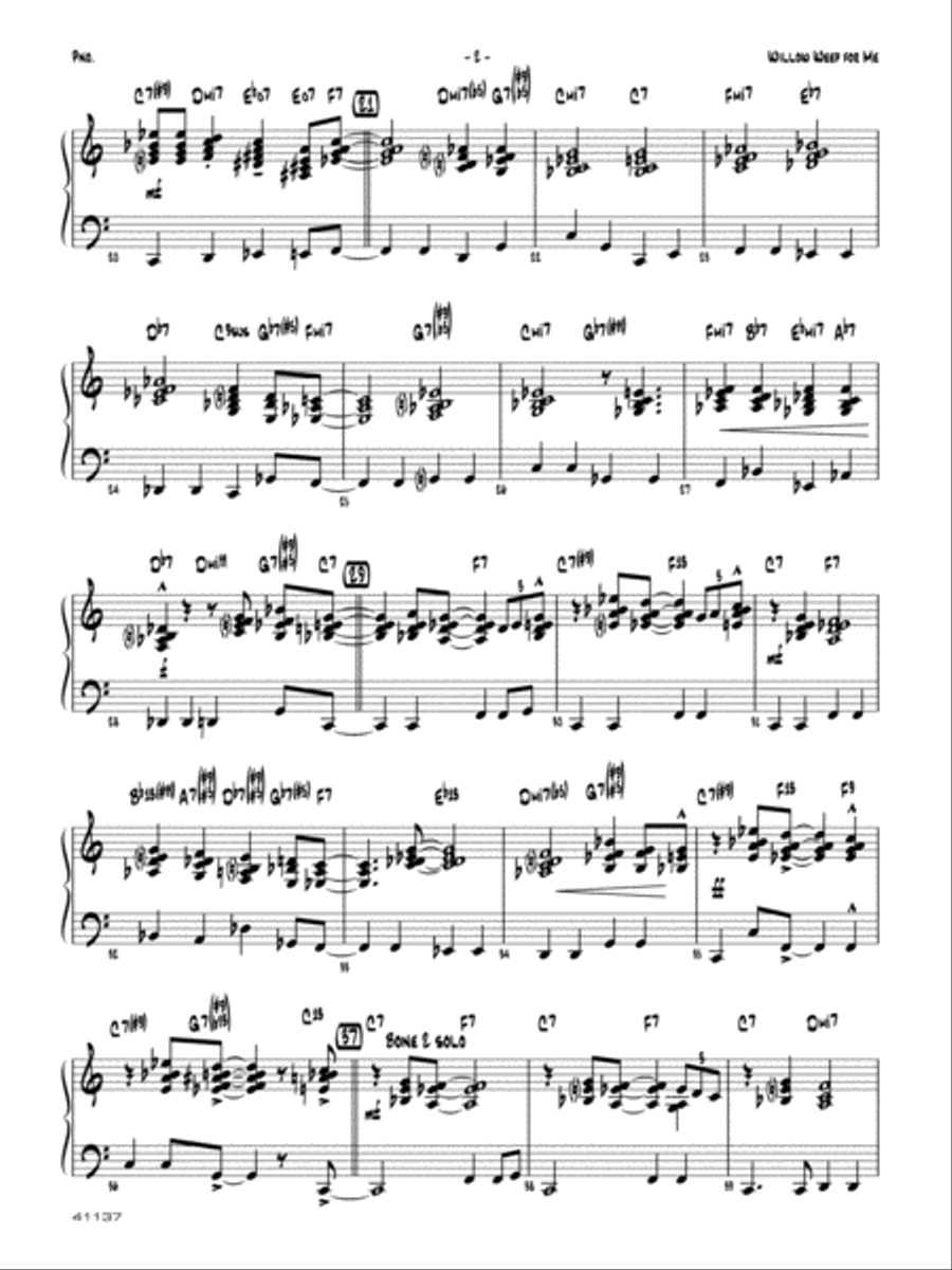 Willow Weep for Me: Piano Accompaniment Jazz Ensemble scores gallery preview page 2