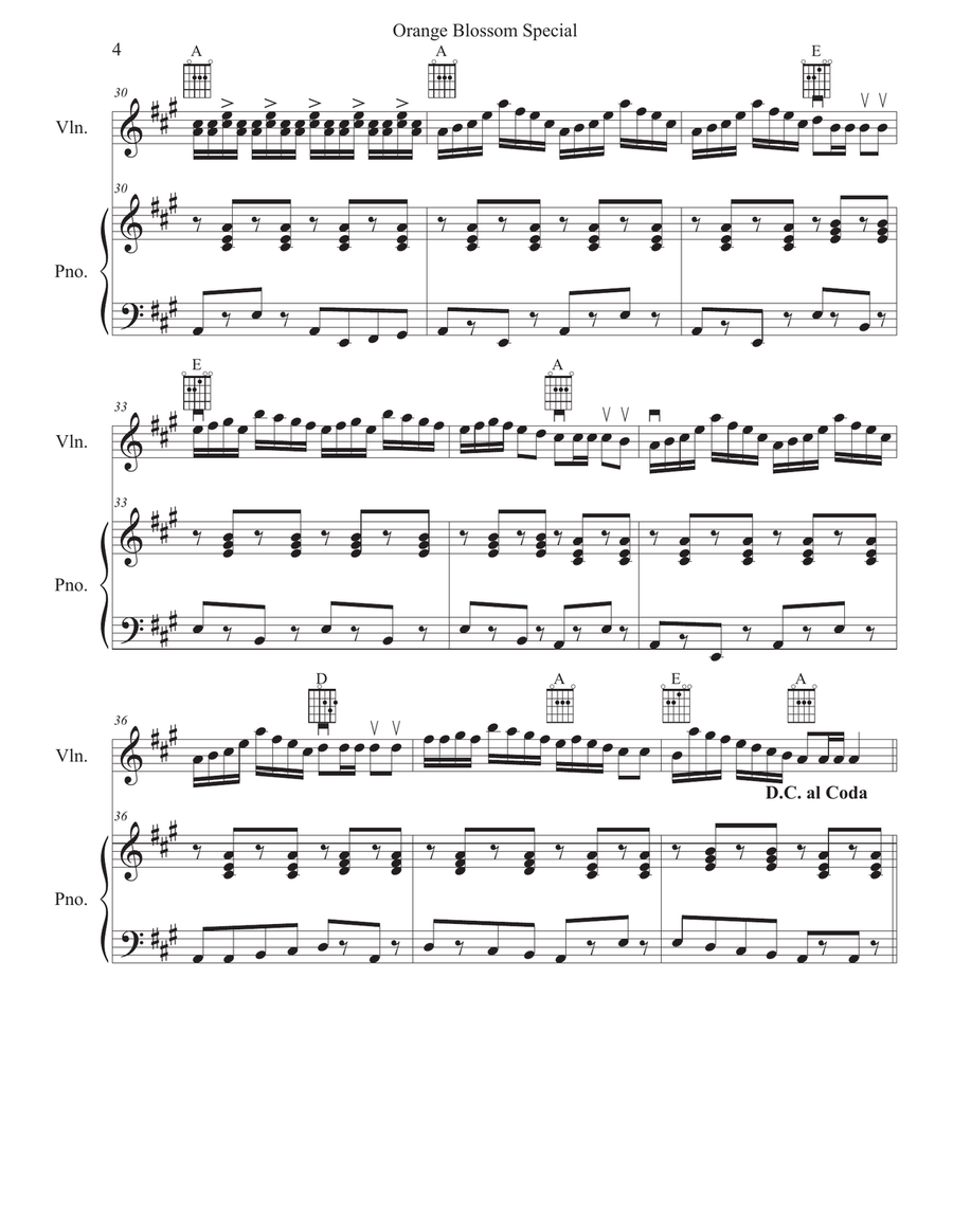 Orange Blossom Special Violin Solo scores gallery preview page 4