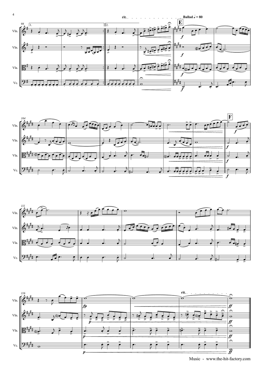Music String Quartet scores gallery preview page 4