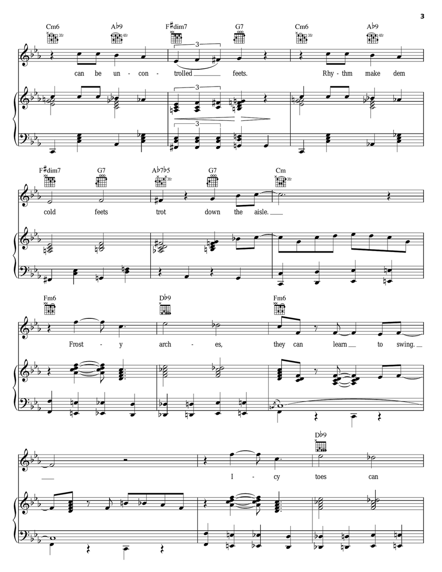 Cold Feets Piano, Vocal, Guitar scores gallery preview page 3
