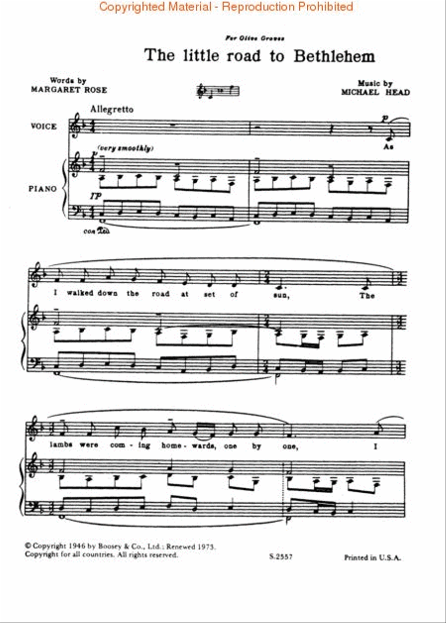 The Little Road to Bethlehem Low Voice scores gallery preview page 2