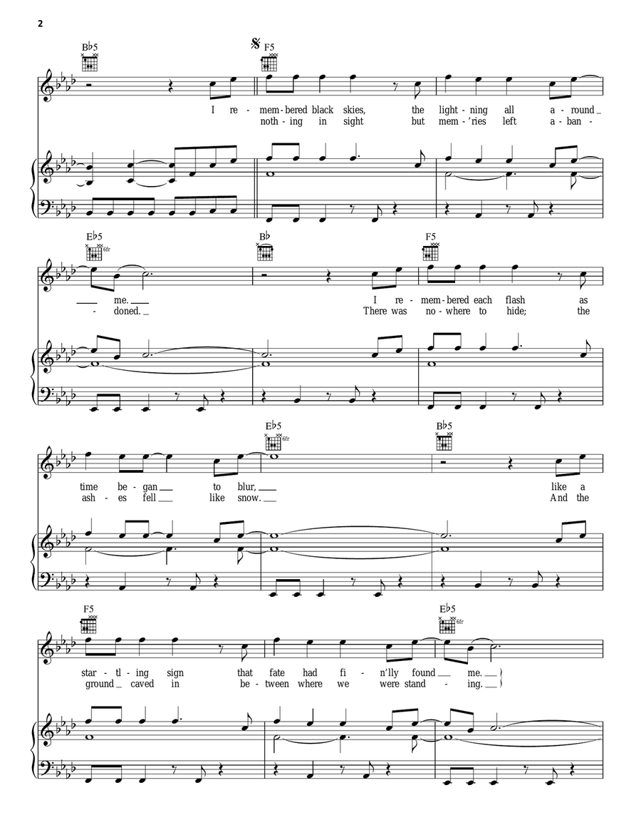 New Divide Piano, Vocal, Guitar scores gallery preview page 2