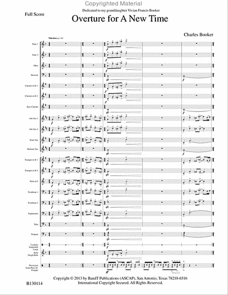 Overture for A New Time Concert Band scores gallery preview page 4