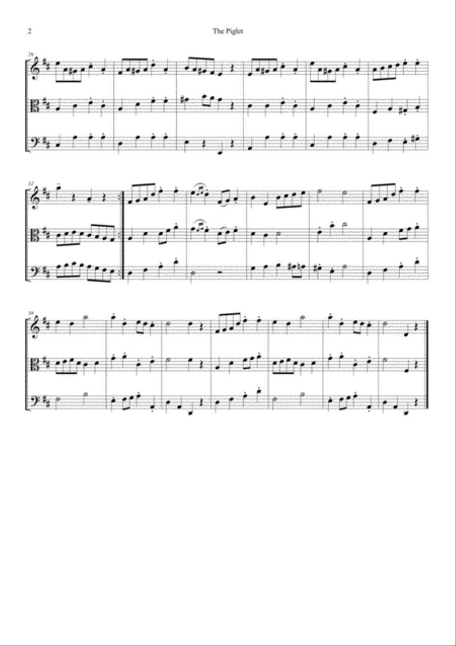 The Piglet (An English Affair) String Trio scores gallery preview page 2