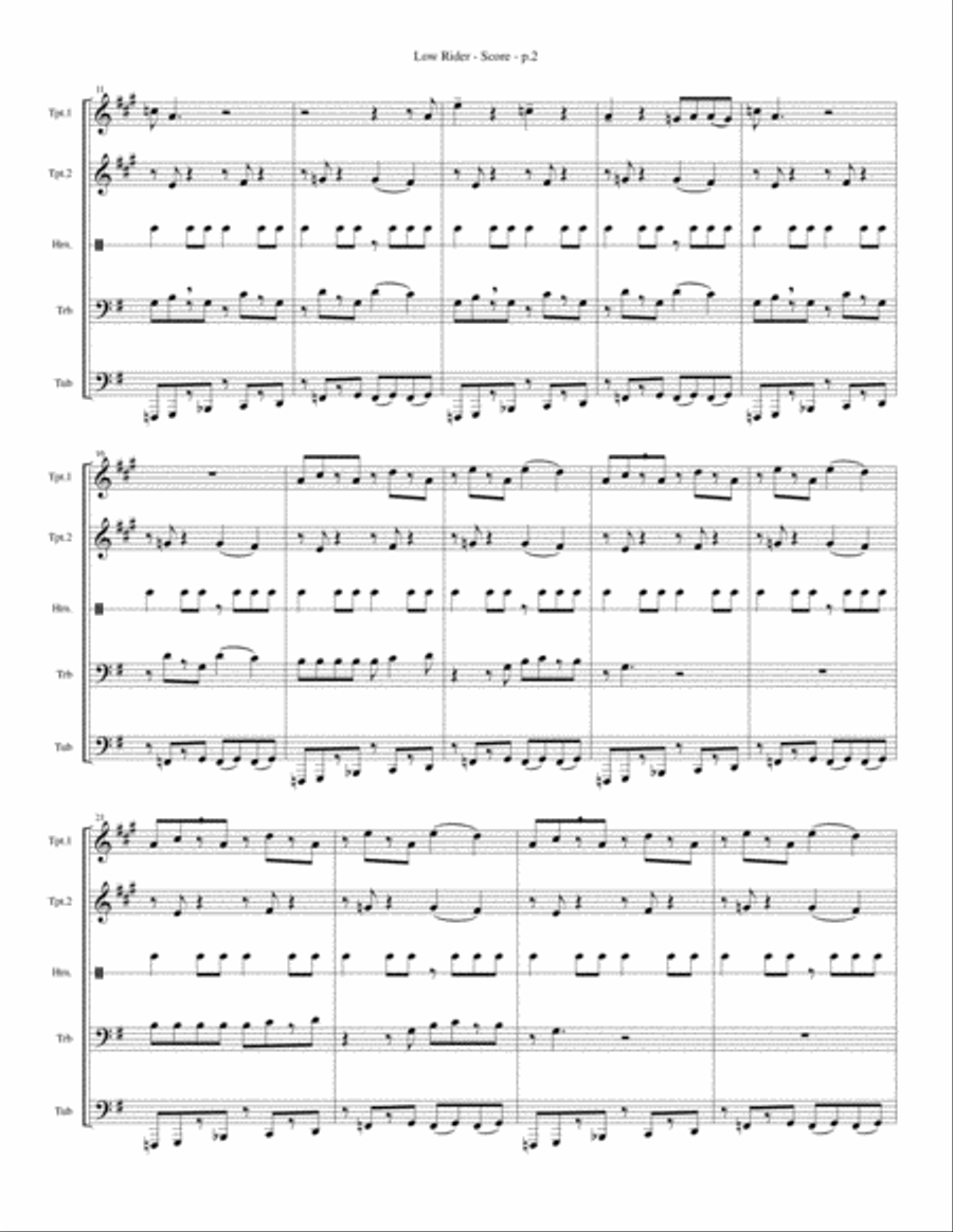 Low Rider Brass Ensemble scores gallery preview page 2