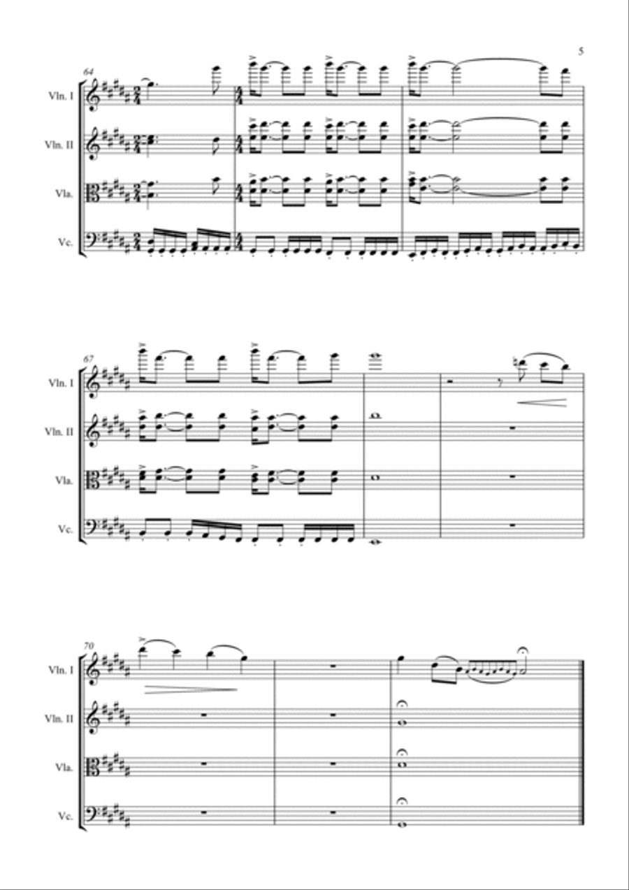 Life Eternal String Quartet scores gallery preview page 5