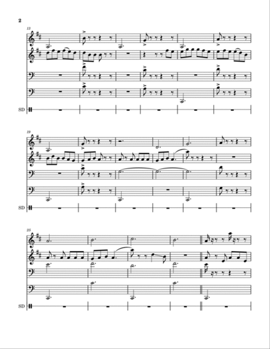Namma Satham Brass Quartet scores gallery preview page 3