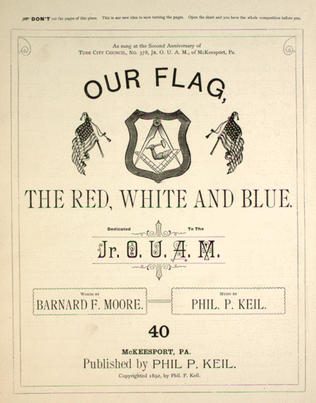 Book cover for Our Flag, The Red, White and Blue