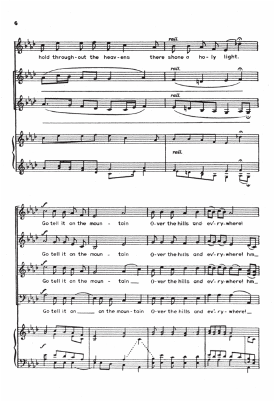 Go Tell It on the Mountain 4-Part scores gallery preview page 4