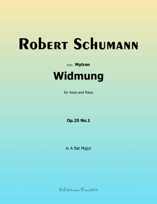Book cover for Widmung, by Schumann, in A flat Major