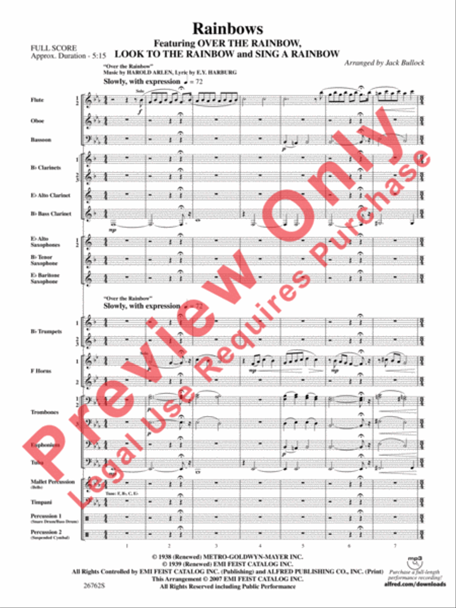 Rainbows Concert Band scores gallery preview page 4