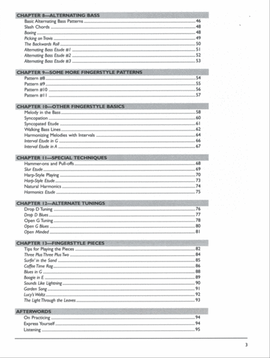 Beginning Fingerstyle Guitar (Book & Audio) Fingerpicking Guitar scores gallery preview page 6