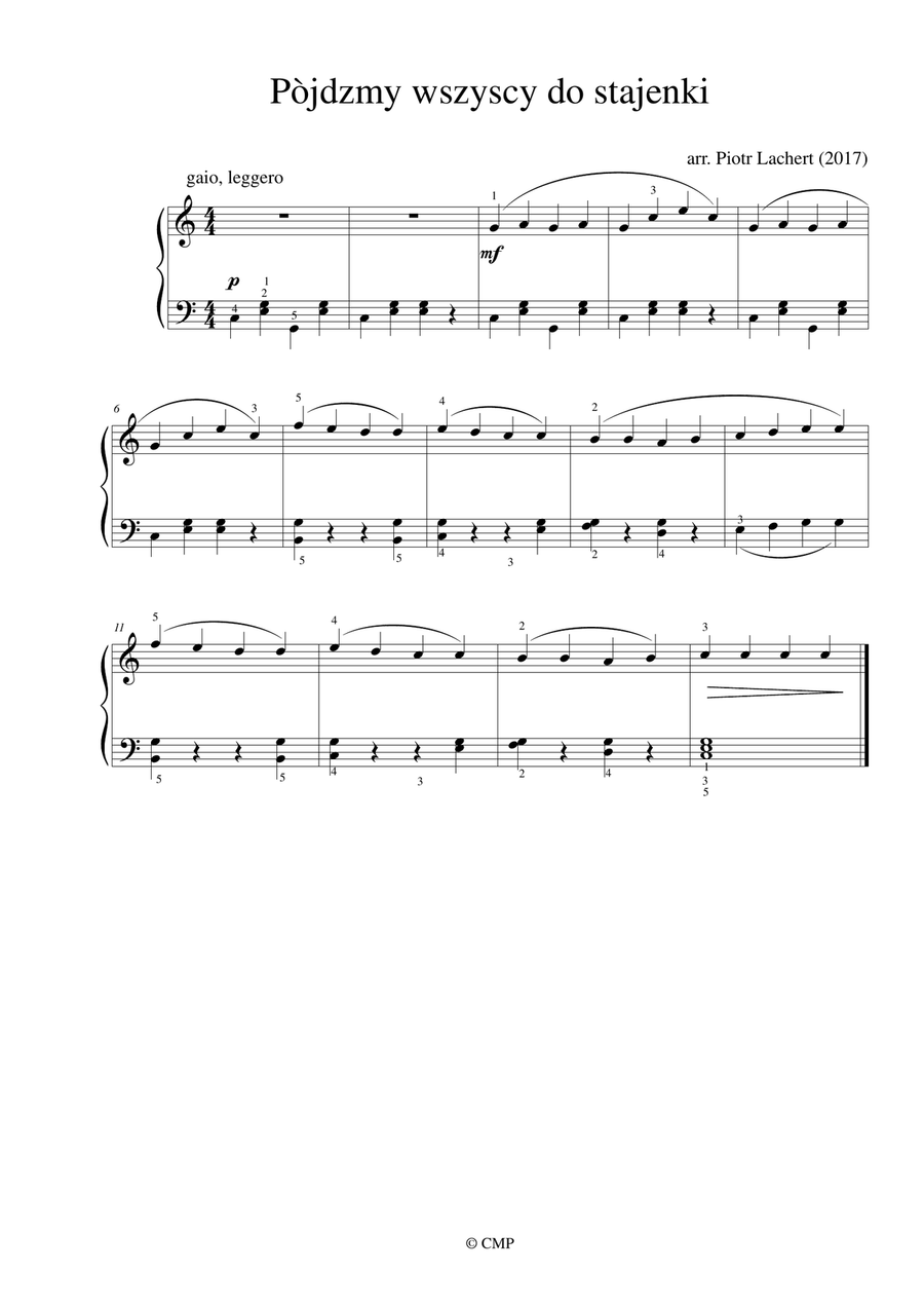 Kolędy Polskie (Polish Christmas Carols) for piano /keyboards, arrangement for begginers Easy Piano scores gallery preview page 3