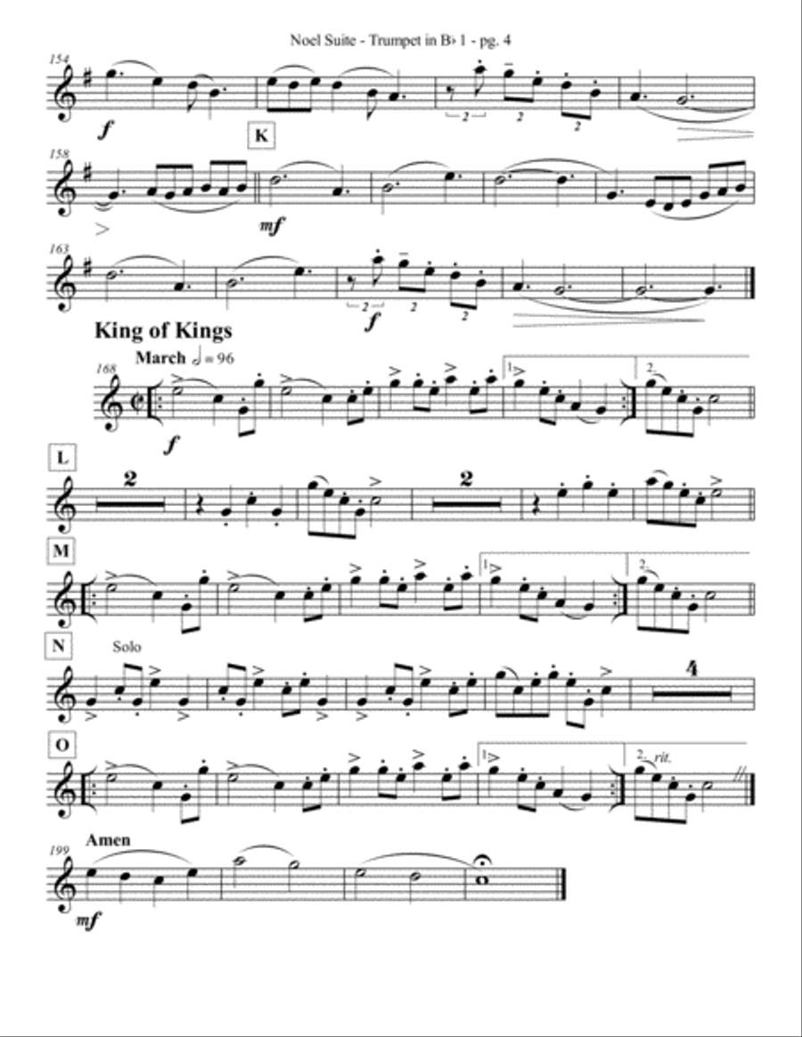 Noel Suite for Trumpet Trio by Eddie Lewis Trumpet Trio scores gallery preview page 6
