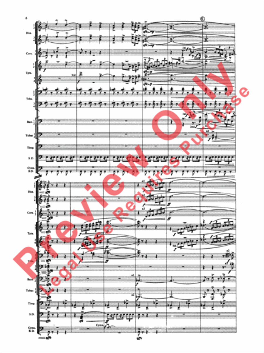 Symphony for Brass and Percussion (score only) Concert Band scores gallery preview page 9