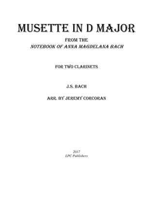 Book cover for Musette in D Major for Two Clarinets