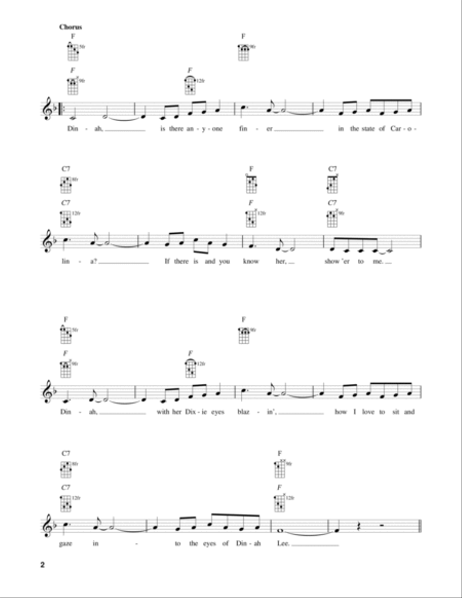 Dinah Dinah Banjo scores gallery preview page 2