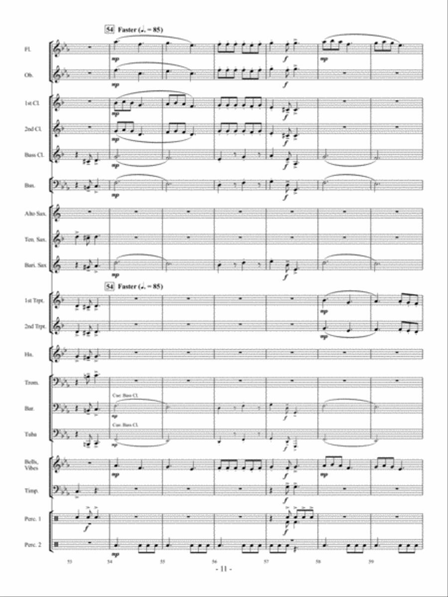 Cats' Night Out Concert Band scores gallery preview page 10