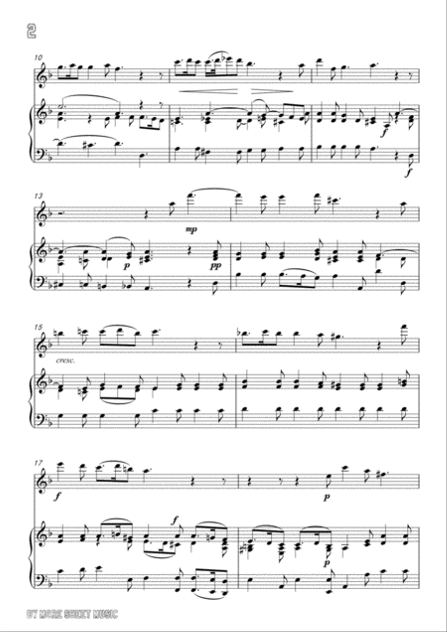 Handel-Affanni del pensier,for Violin and Piano Violin Solo scores gallery preview page 4