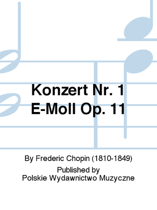 Book cover for Konzert Nr. 1 E-Moll Op. 11
