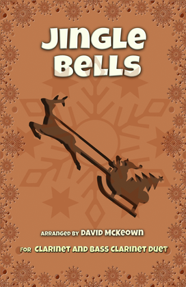 Book cover for Jingle Bells, Jazz Style, for Clarinet and Bass Clarinet Duet