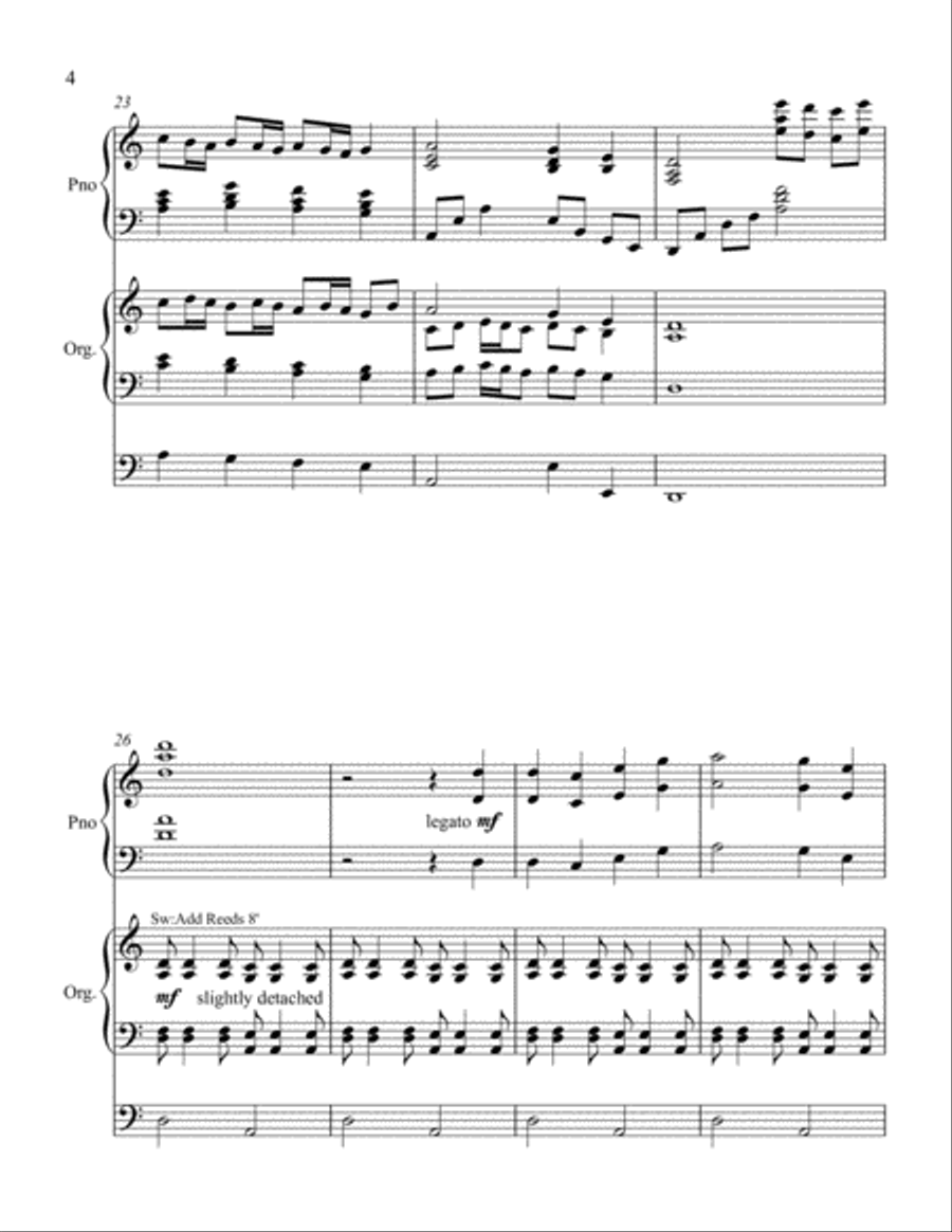 What Wondrous Love is This-Piano/Organ Organ scores gallery preview page 4