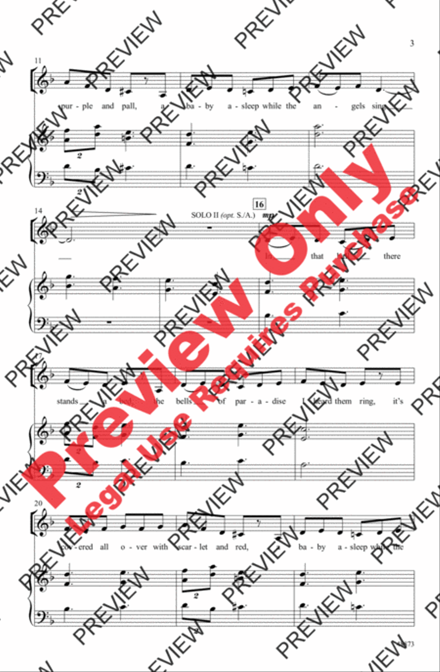 Castleton Carol Castleton Carol 4-Part scores gallery preview page 3