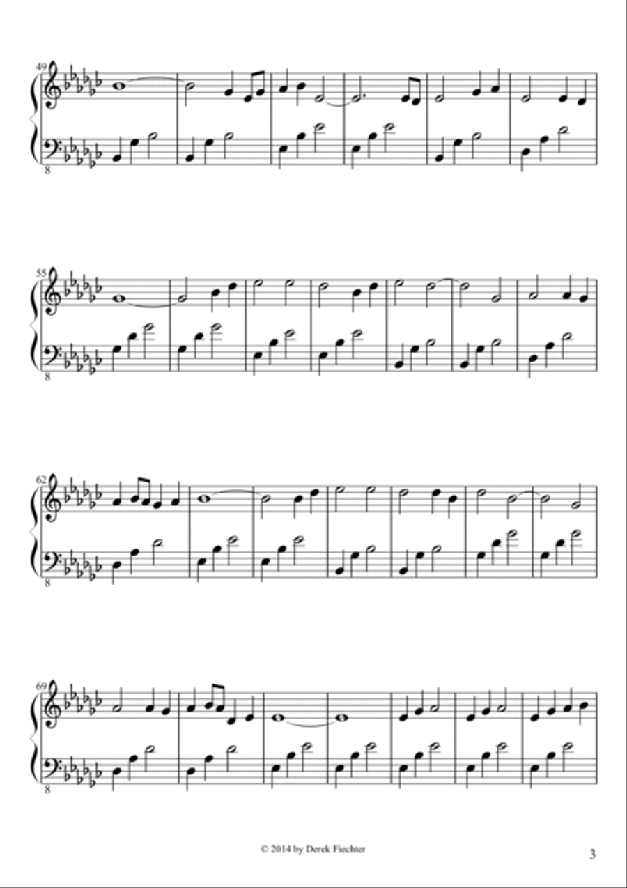 Cherry Blossoms (E Flat) Cherry Blossoms (E Flat) Piano Solo scores gallery preview page 3