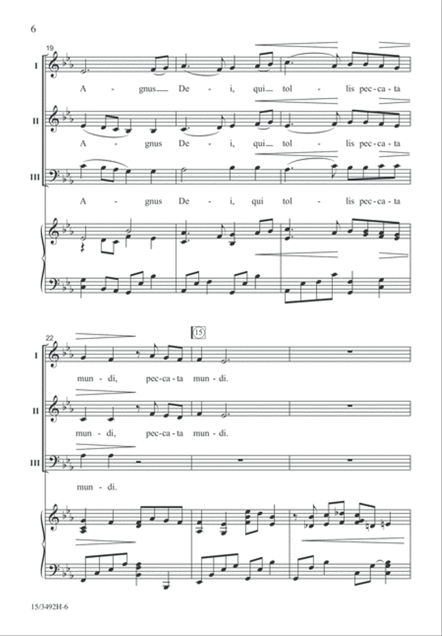 Agnus Dei 3-Part scores gallery preview page 6