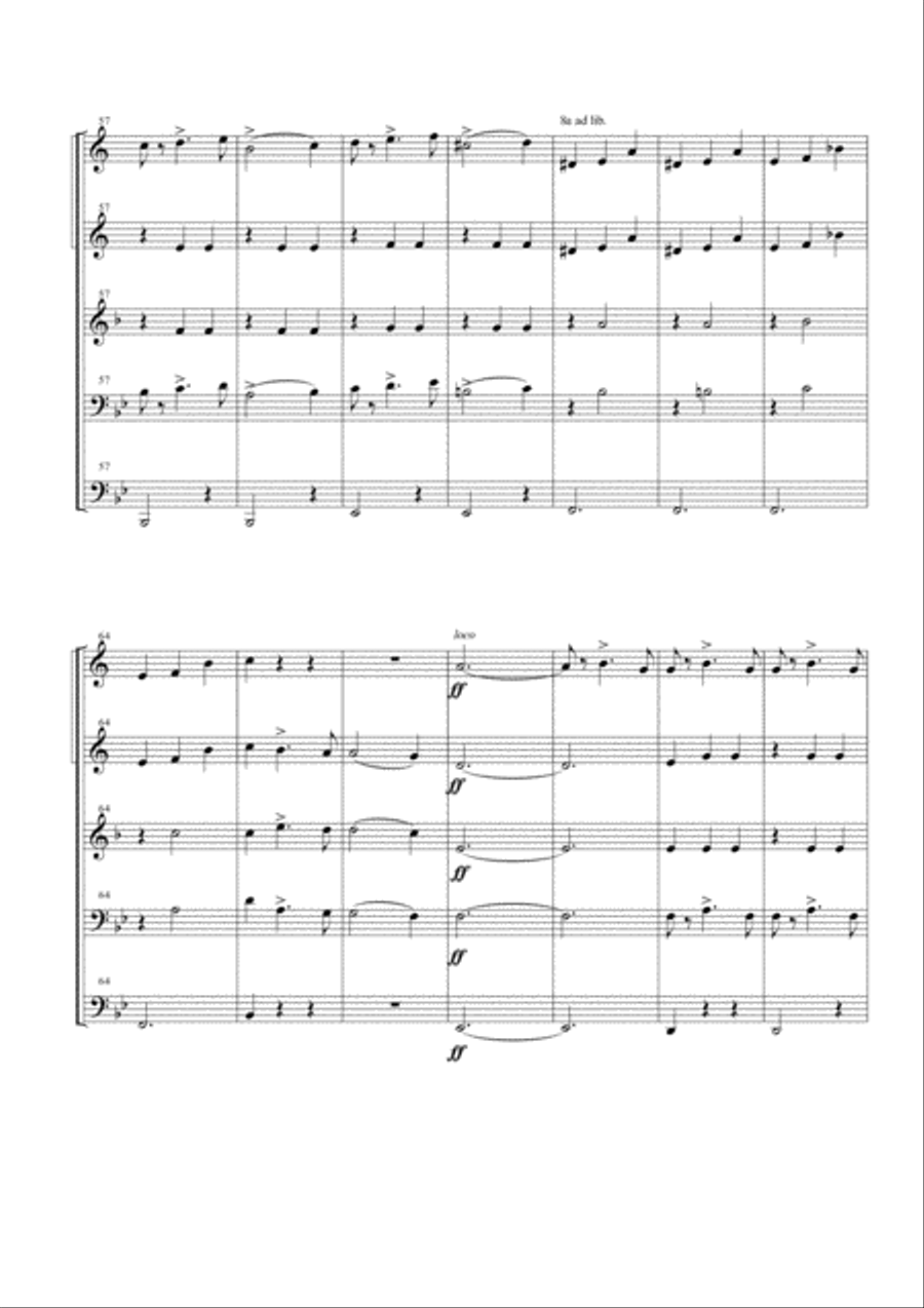 Swan Lake Waltz for Brass Quintet Brass Quintet scores gallery preview page 5