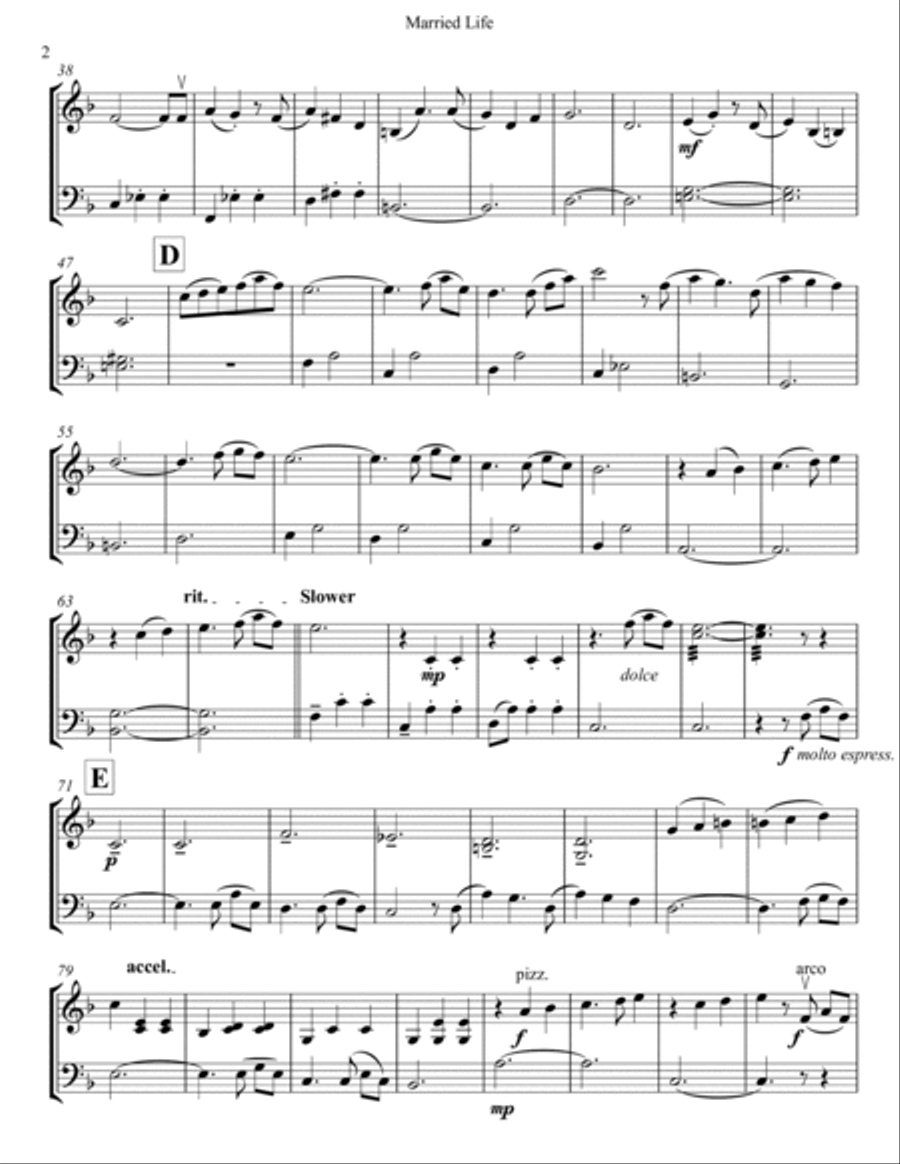 Married Life Married Life String Duet scores gallery preview page 2