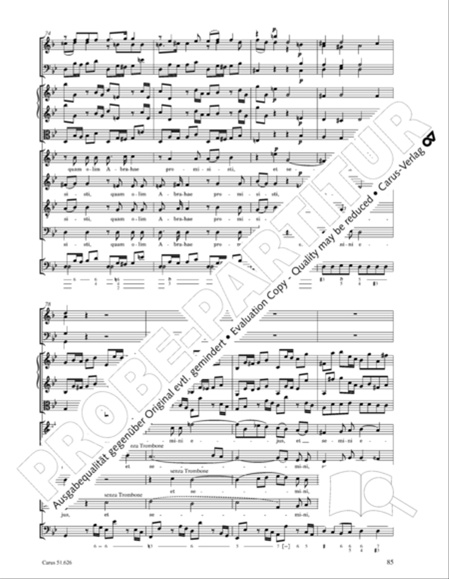 Missa longa in C major (Missa longa in C) 4-Part scores gallery preview page 97