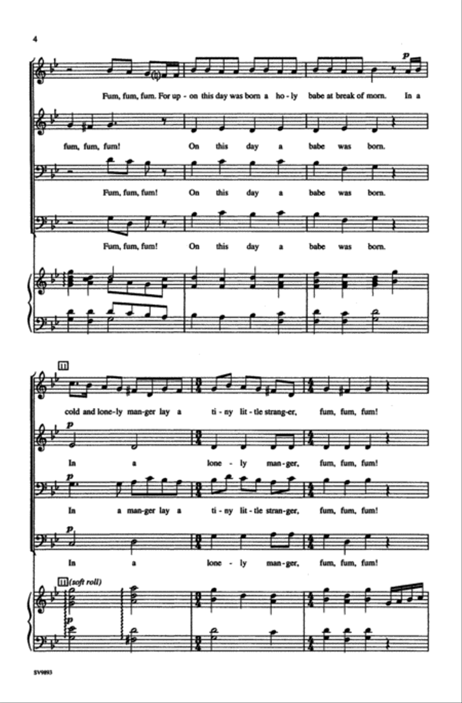 Fum, Fum, Fum / Pat-A-Pan Choir scores gallery preview page 2