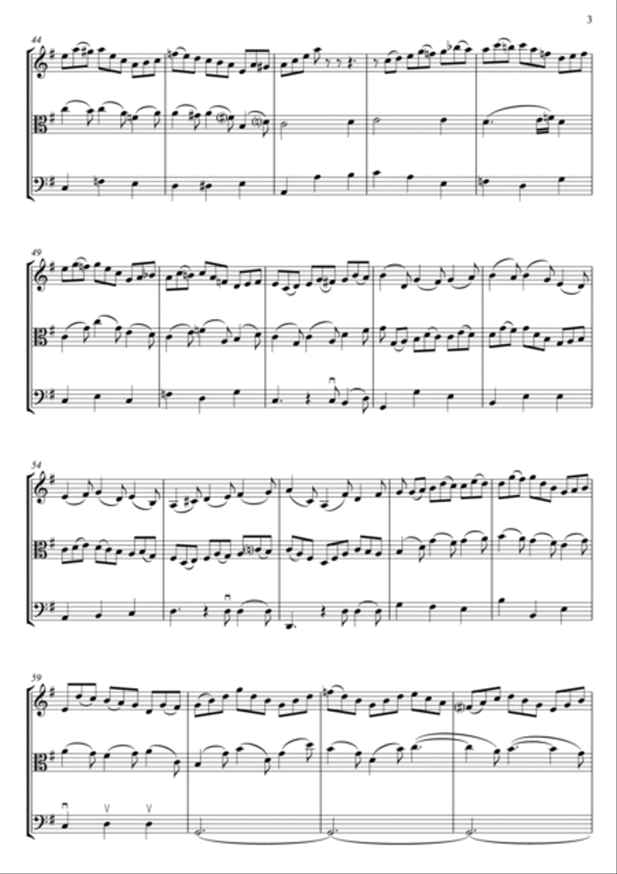 Jesu, Joy of Man's desiring String Trio scores gallery preview page 4