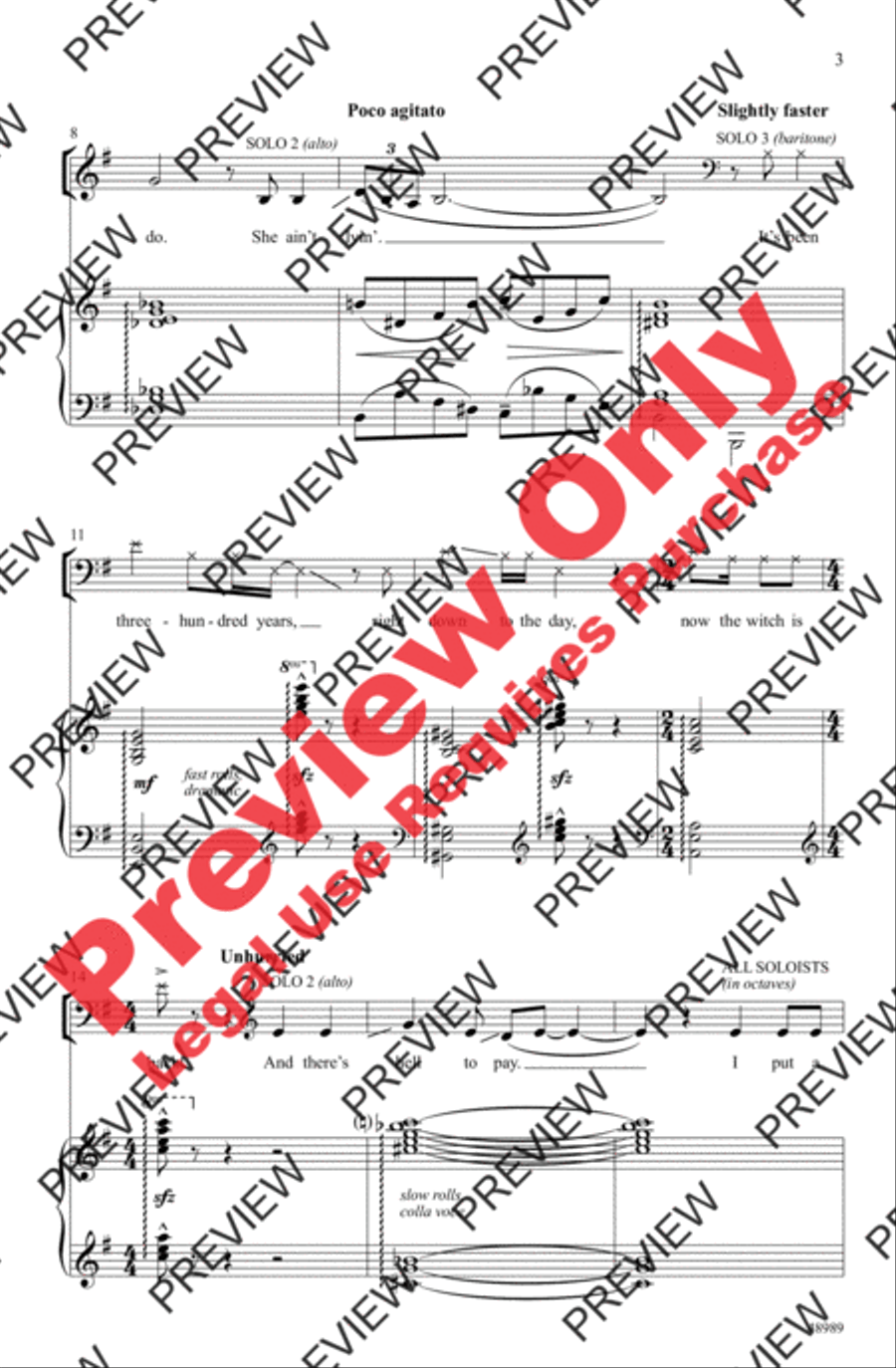 I Put a Spell on You 3-Part scores gallery preview page 3