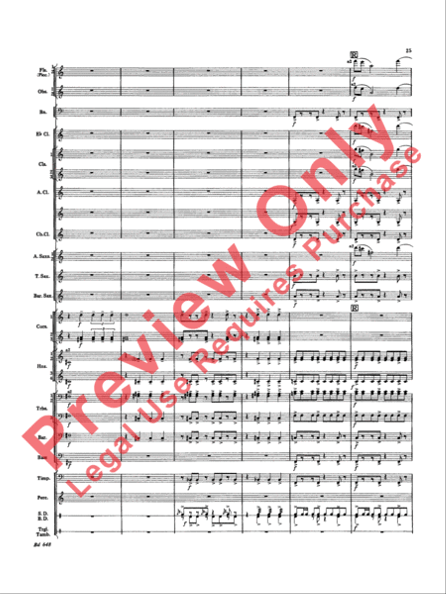 Overture Jubiloso Concert Band scores gallery preview page 28