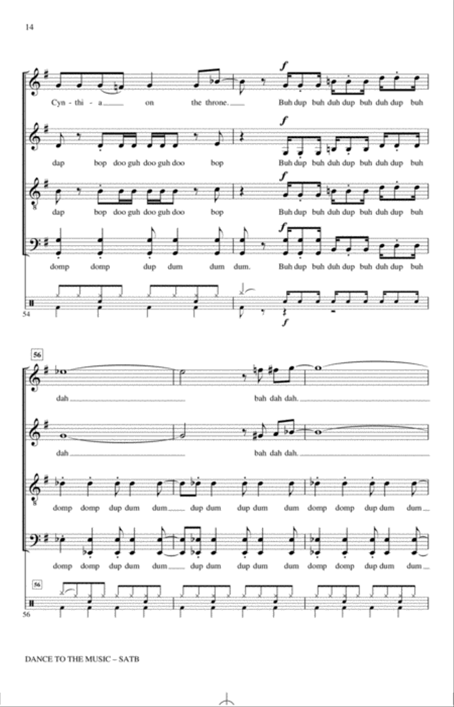 Dance To The Music (arr. Paul Langford) 4-Part scores gallery preview page 13