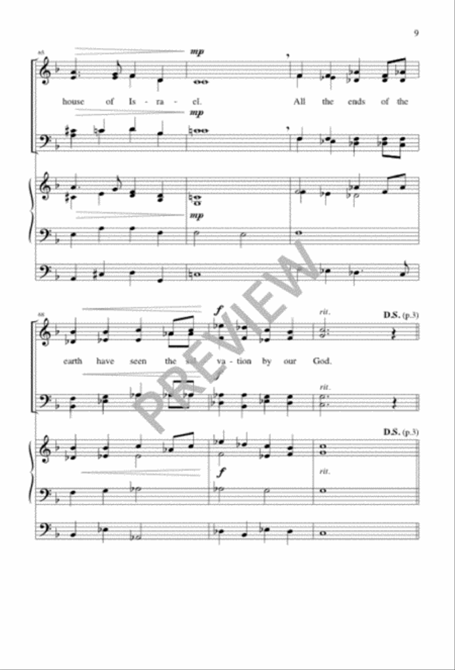 Sing to God a Joyful Song 4-Part scores gallery preview page 9