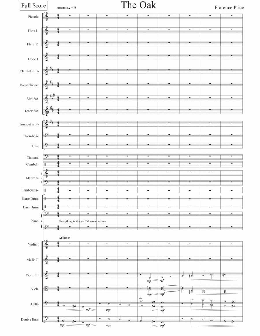 The Oak Chamber Orchestra scores gallery preview page 1