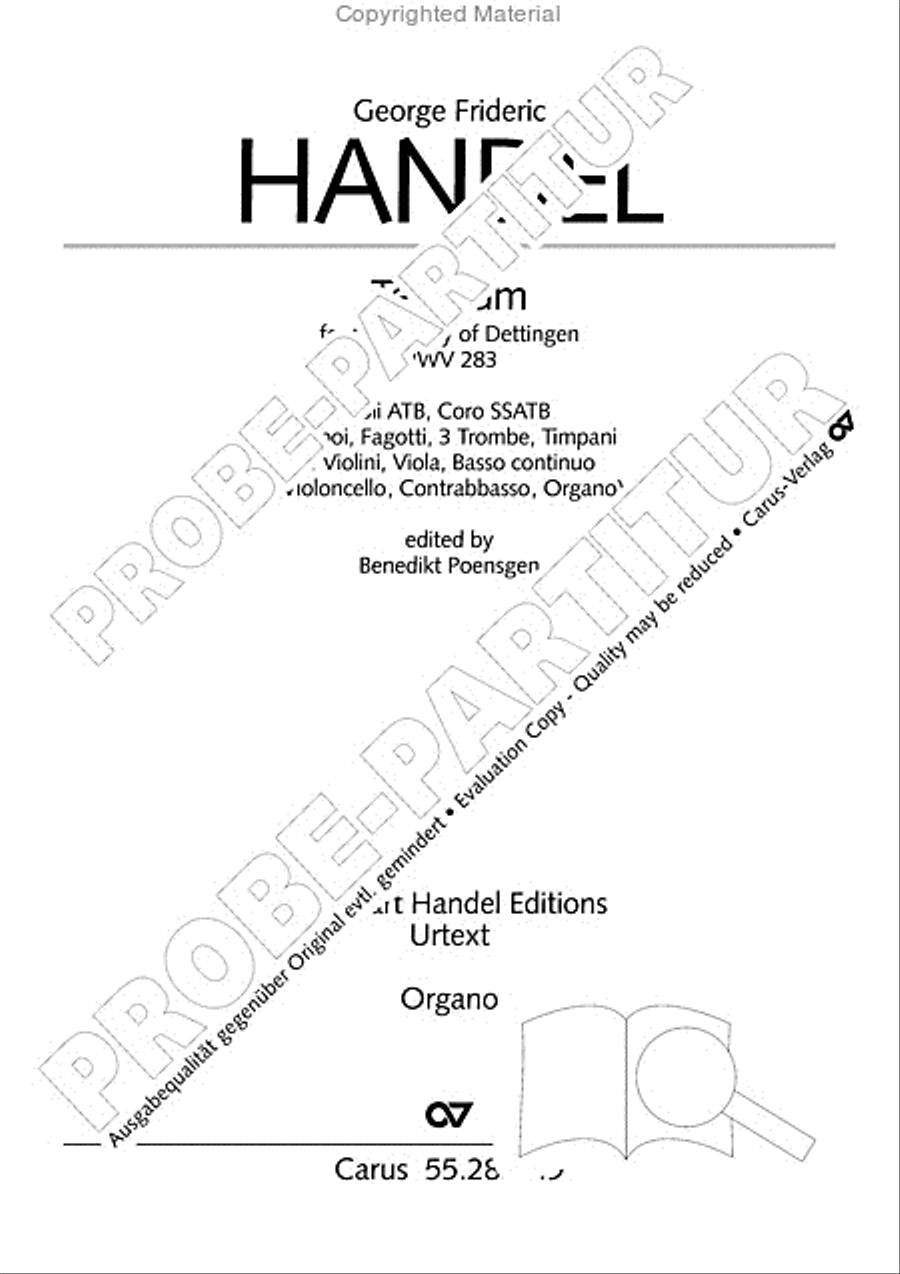 Te Deum for the Victory of Dettingen Organ scores gallery preview page 2