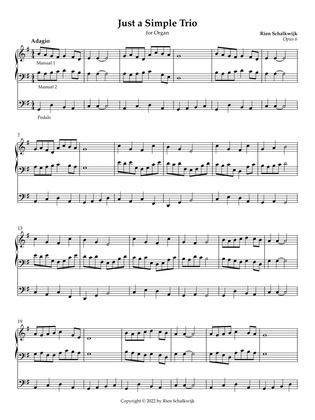 Just a Simple Trio (for Organ), Opus 6