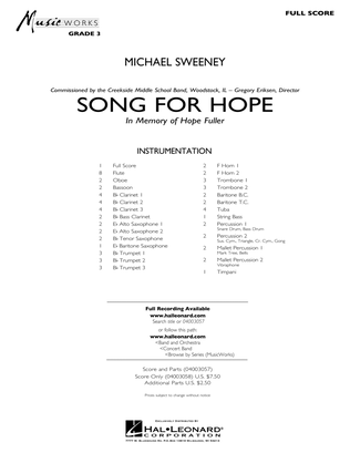 Song For Hope - Full Score