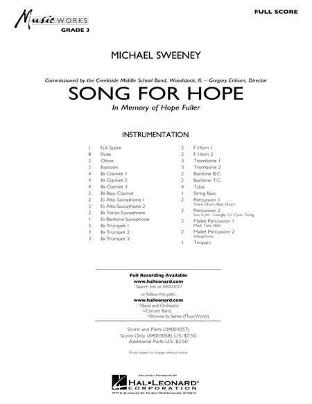 Song For Hope - Full Score