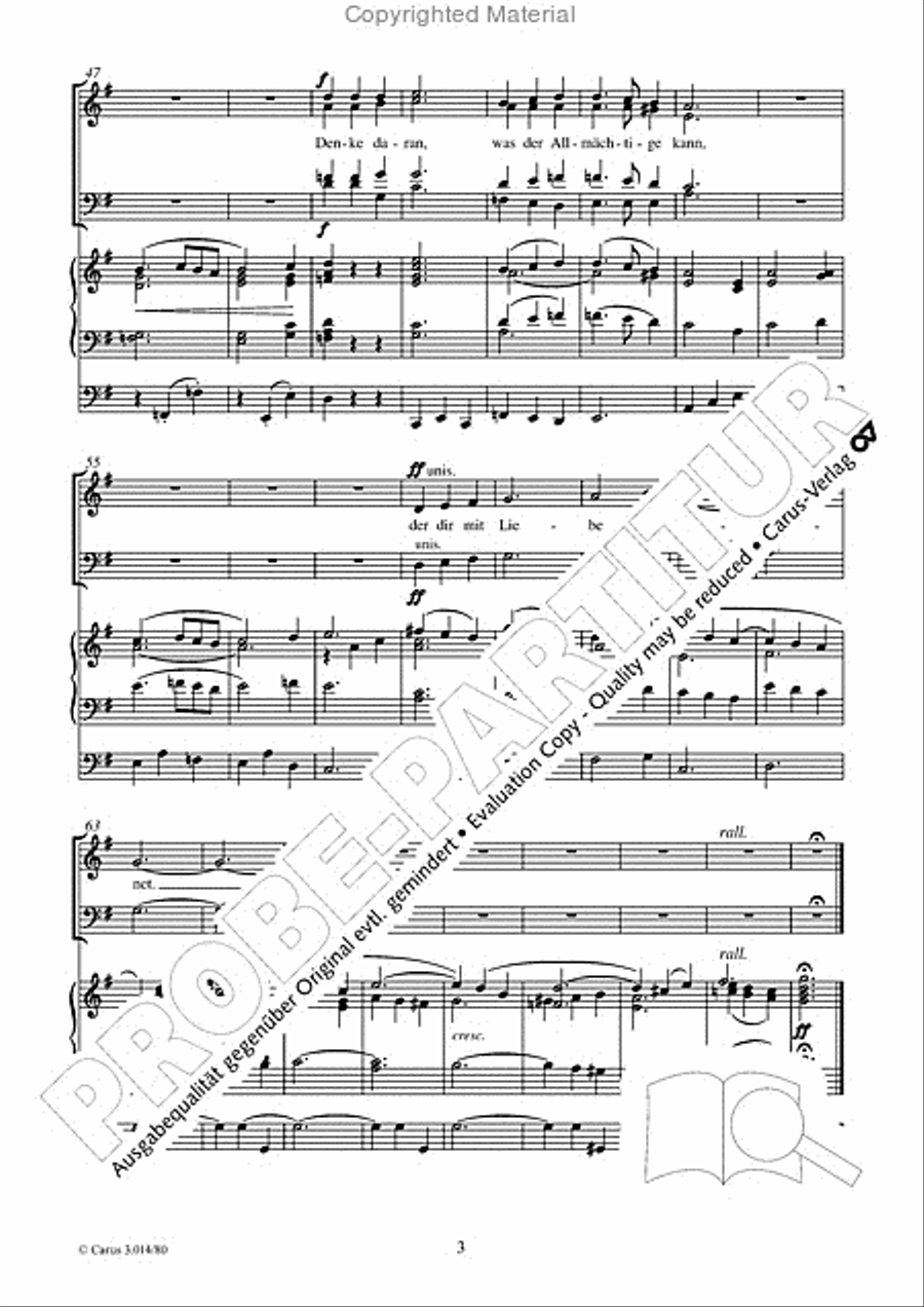 Praise to the Lord (Lobe den Herren) 4-Part scores gallery preview page 4