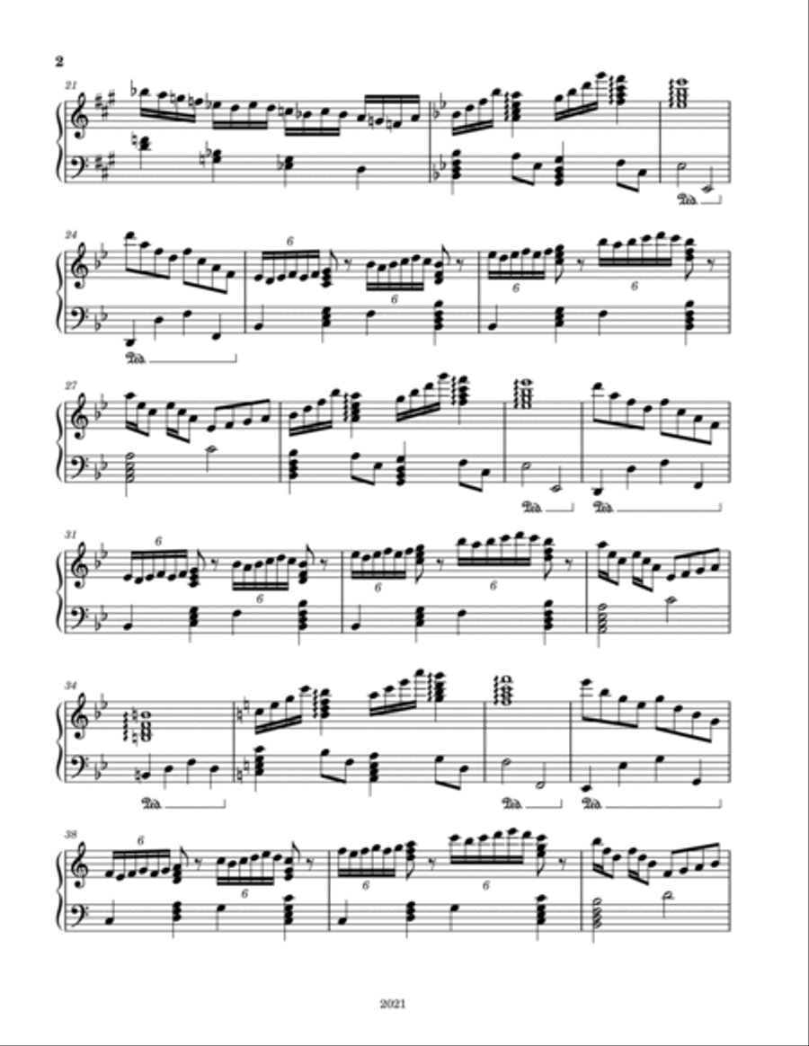 Mountain Cabin Piano Solo scores gallery preview page 2
