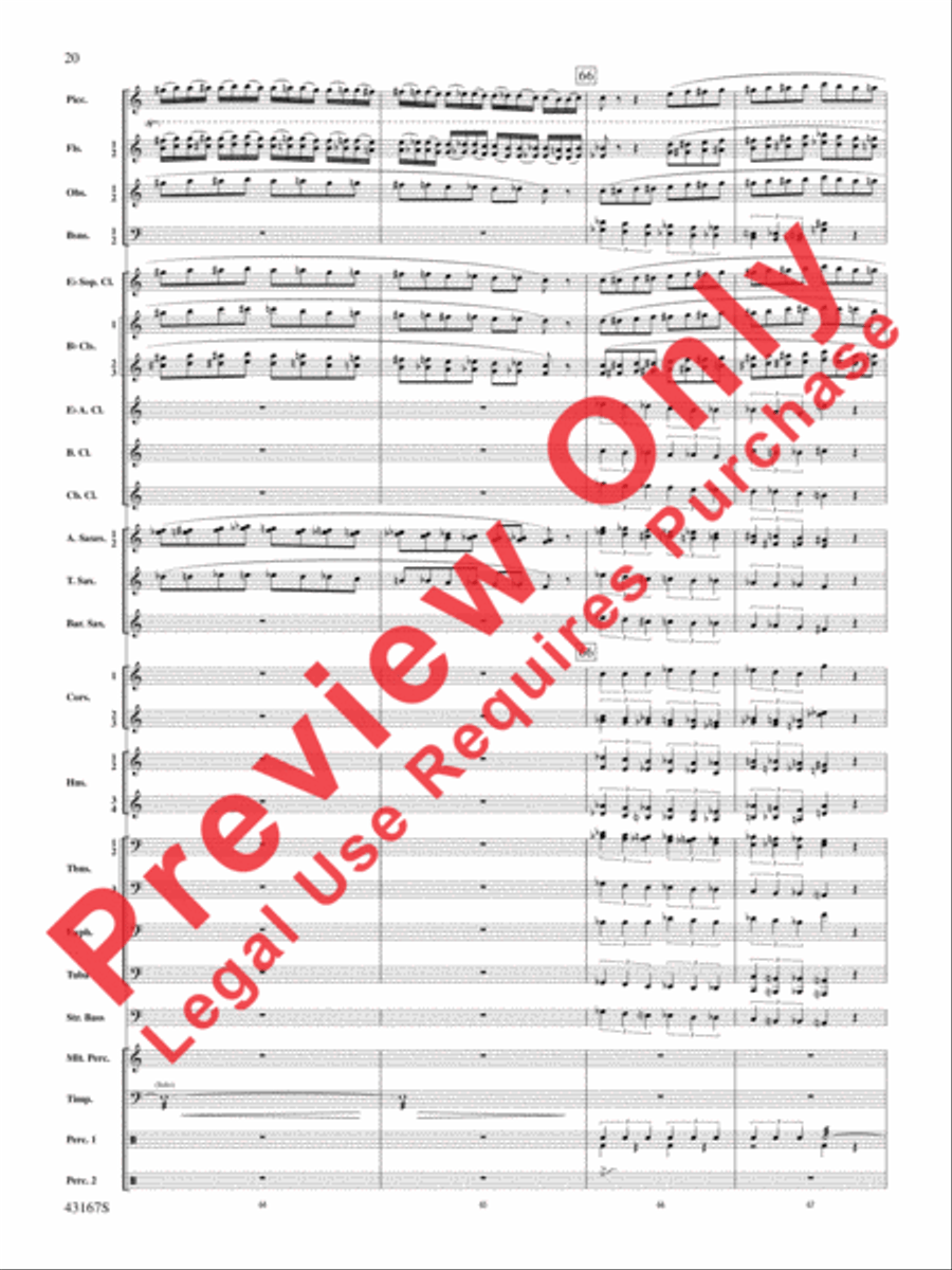 Down to the Sea in Ships (from the NBC TV Film Project 20) Concert Band scores gallery preview page 21