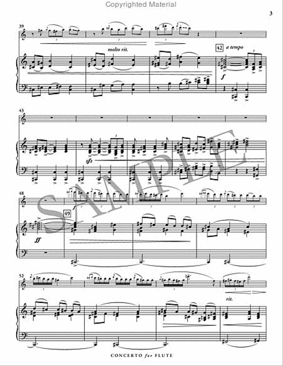 Concerto for Flute Concerto for Flute Flute Solo scores gallery preview page 4