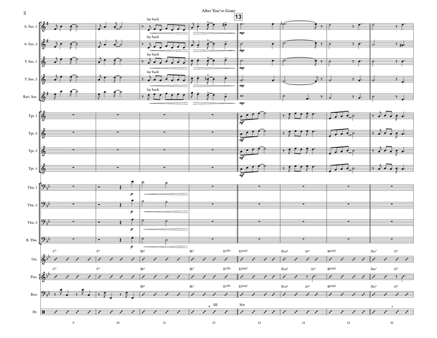 After You've Gone (Score & Parts) Jazz Ensemble scores gallery preview page 4