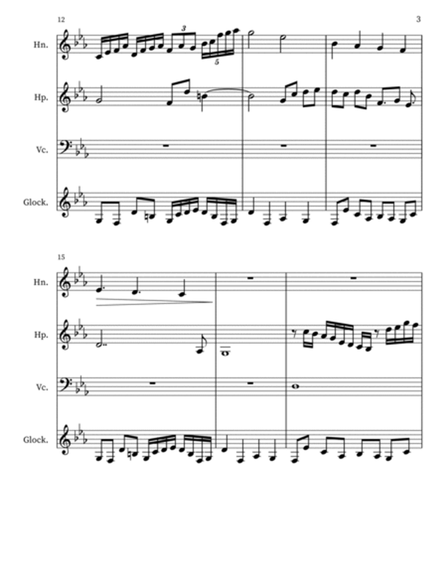 32-116 for Corno, Harp, 'cello, Glockenspiel